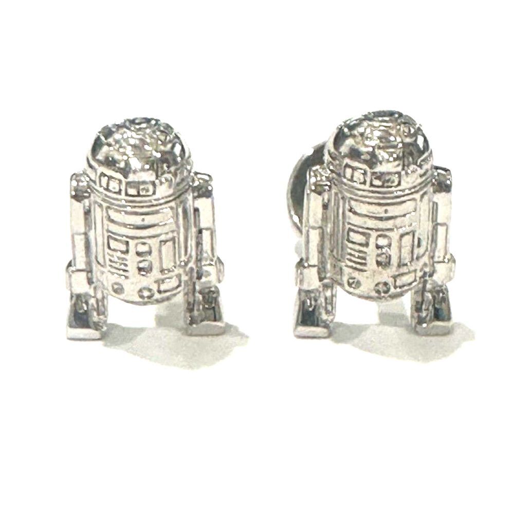 Star Wars R2-D2 Cufflinks – Officially Licensed | Polished Silver Tone 3D Sculpt